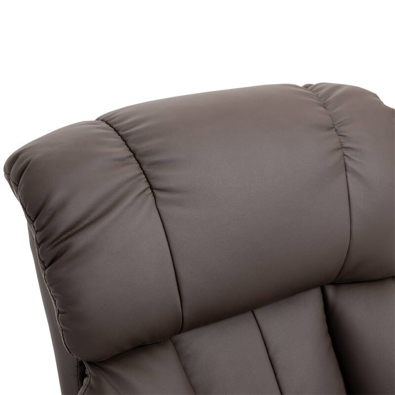 Massage Recliner Chair with Ottoman,360° Swivel Recliner and Footstool