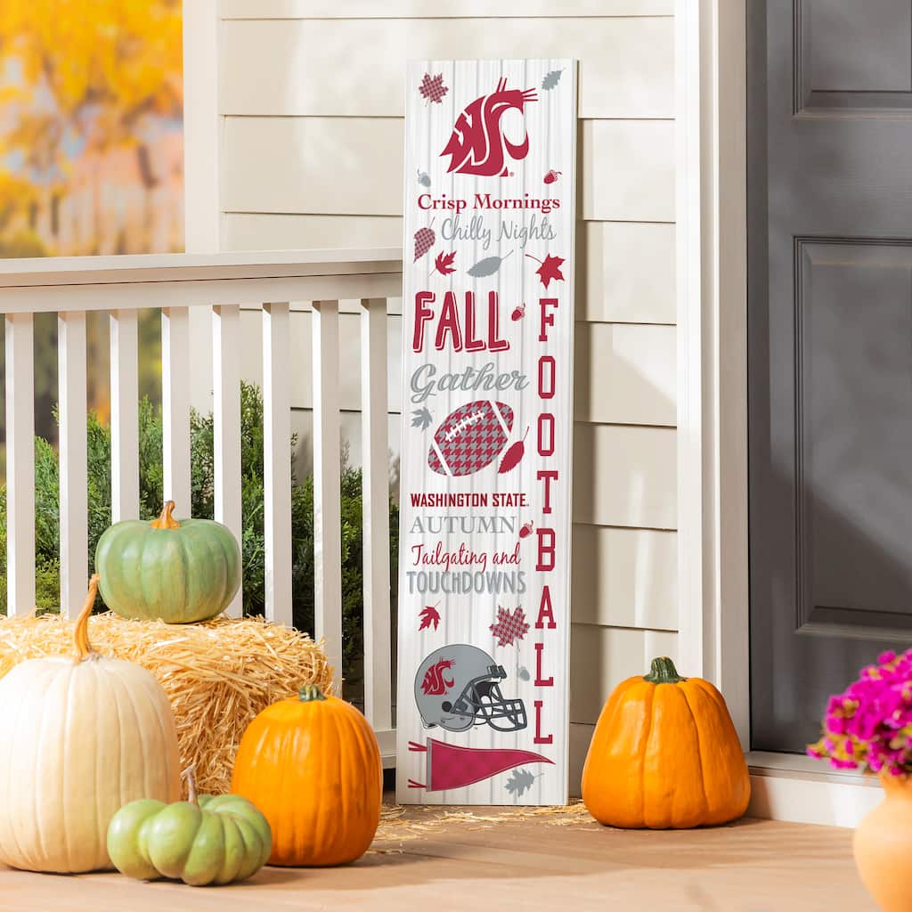 47" Double Sided Seasonal Porch Leaner, Washington State University - 47" x 11.25"
