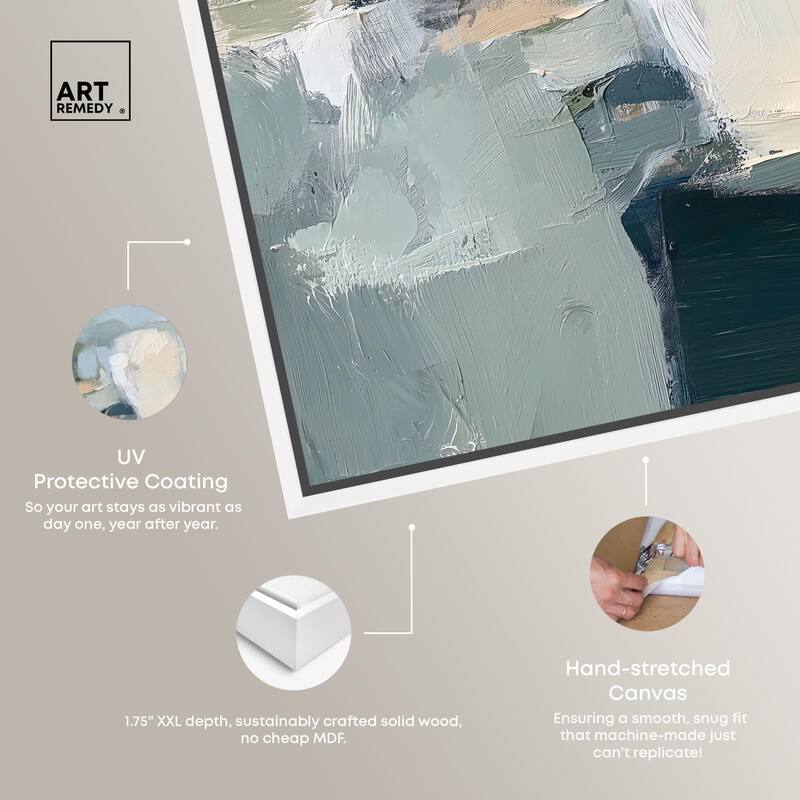 Seafoam and Sand I Canvas by Art Remedy