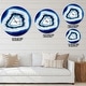 preview thumbnail 3 of 7, Designart 'Slice of blue agate crystal' Oversized Modern Wall CLock