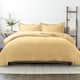 Soft Essentials Oversized 3-piece Microfiber Duvet Cover Set - Gold - Twin - Twin XL
