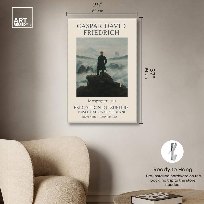 Wanderer Above the Sea of Fog Canvas by Art Remedy