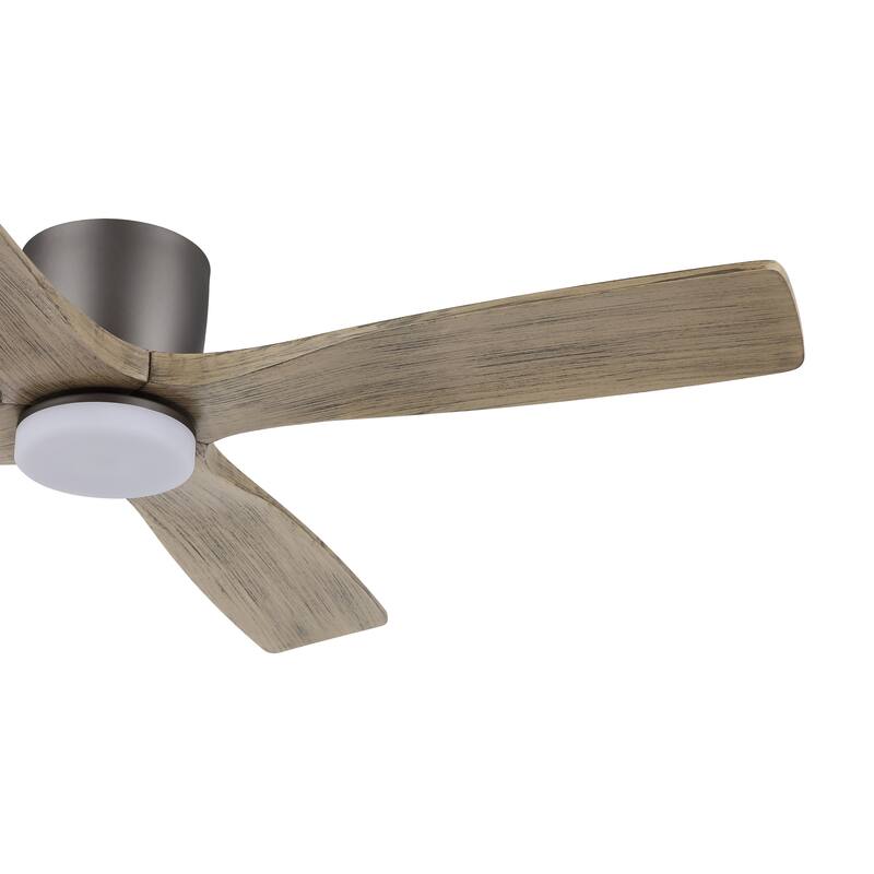MLiAN 48" DC Flush Mount Ceiling Fan with Light Kit and Remote Control