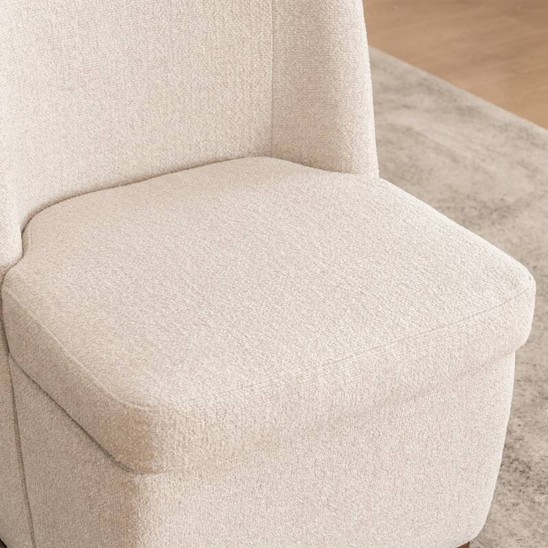 Modern Accent Chair Set of 2, Armless Chairs for Dining Room, Living Room, Bedroom