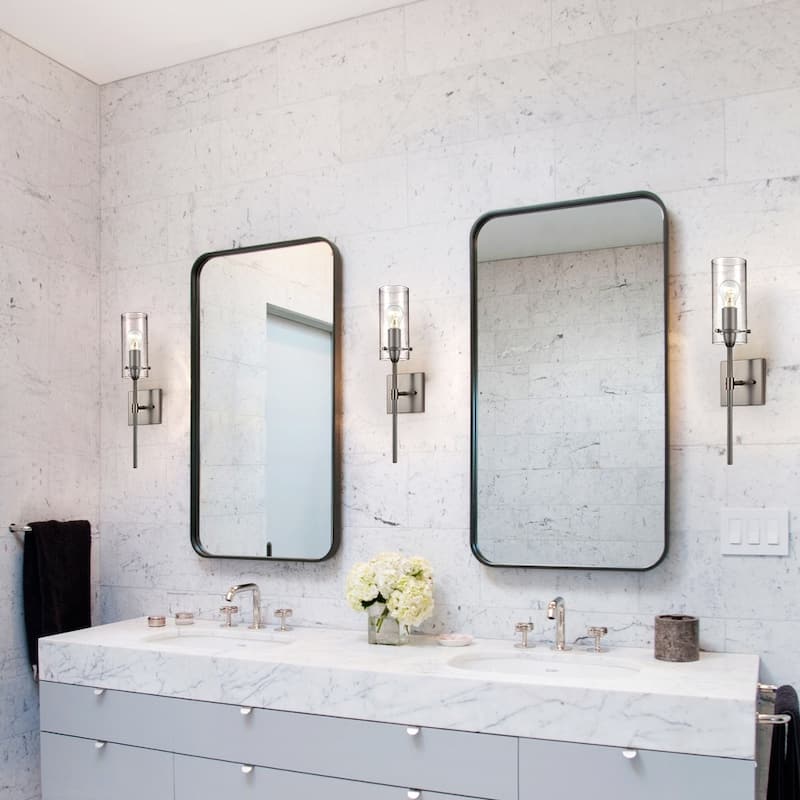 Light Society Montreal Clear Glass Wall Sconce