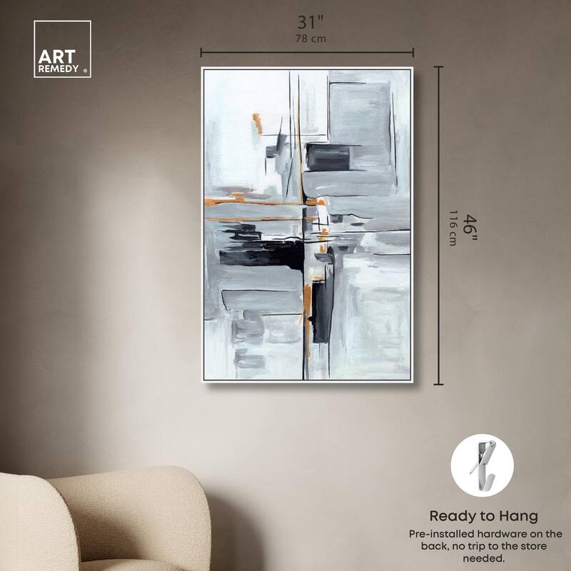 Elegant Grey Shades II Canvas by Art Remedy