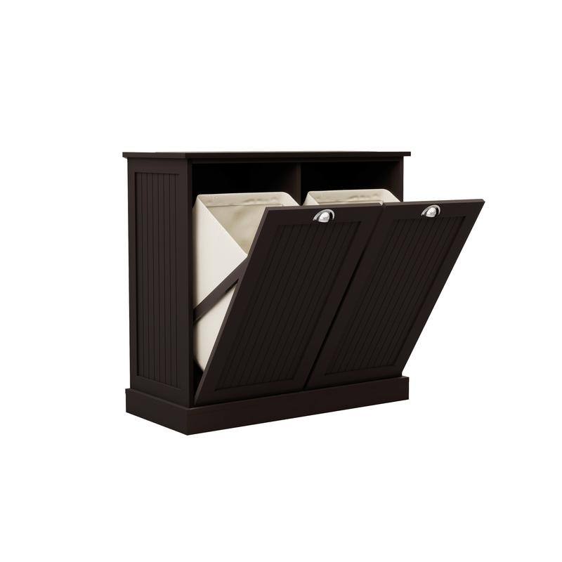 Two-Compartment Tilt-Out Laundry Sorter Cabinet