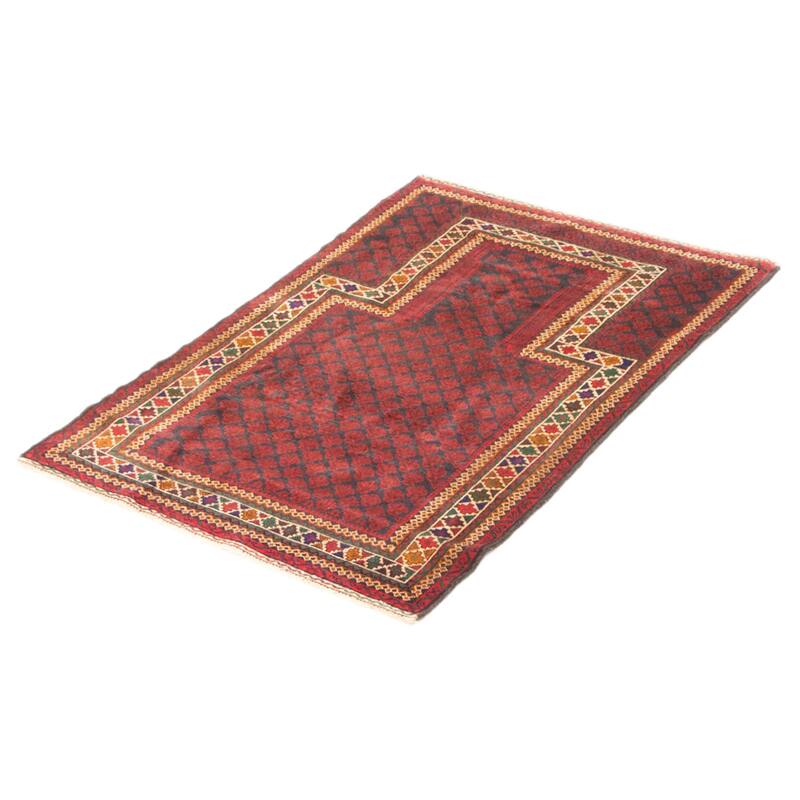 Teimani Burgundy Rug 3'0" x 4'8" - 3'0 x 4'8