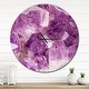 preview thumbnail 8 of 7, Designart 'Purple Amethyst Macro' Oversized Modern Wall CLock