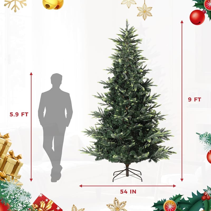 7.5 Ft Pre-Lit Slim Aspen Fir Artificial Christmas Tree