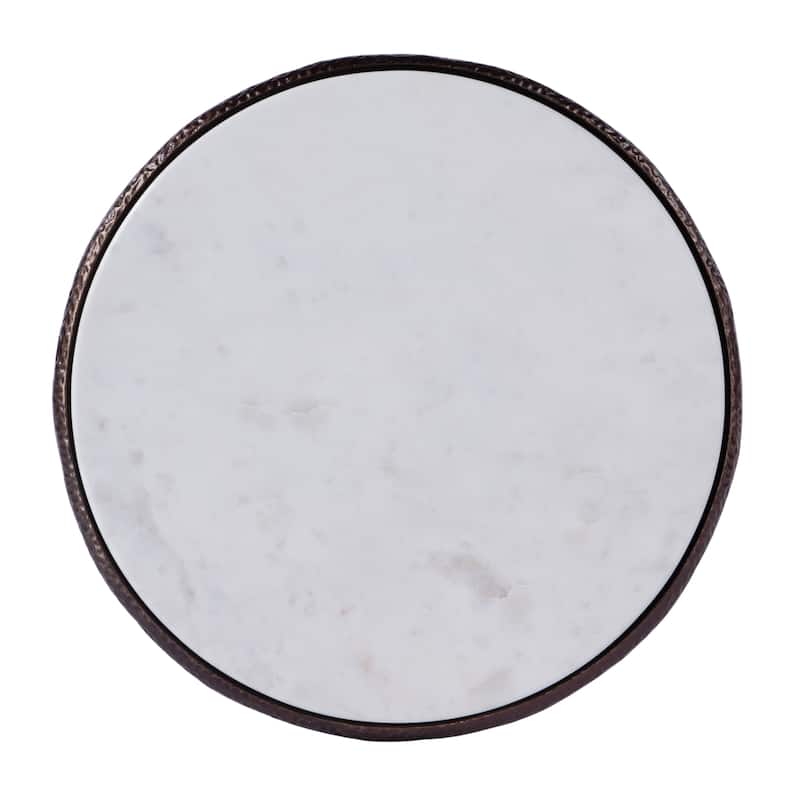 Lania Outdoor Marble Side Table