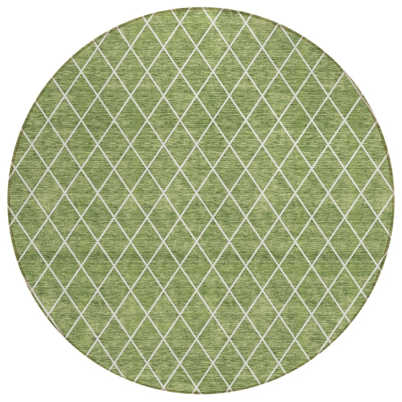 Machine Washable Indoor/ Outdoor Chantille Diamond Trellis Rug