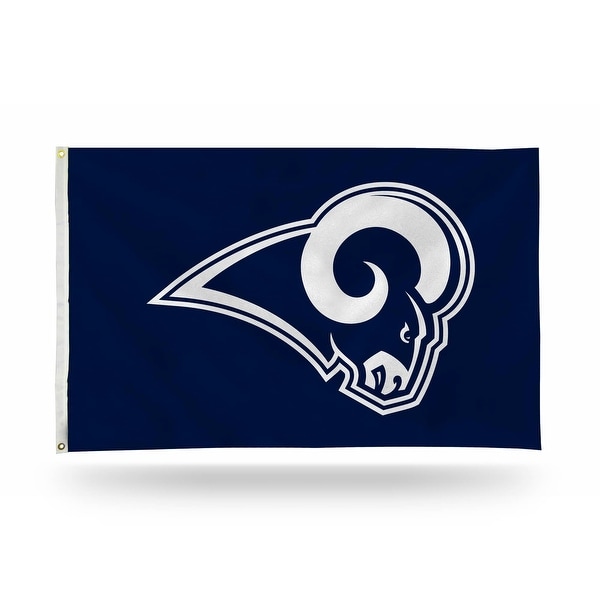 3' x 5' Navy Blue and Gray NFL Los Angeles Rams Rectangular Banner Flag - N/A
