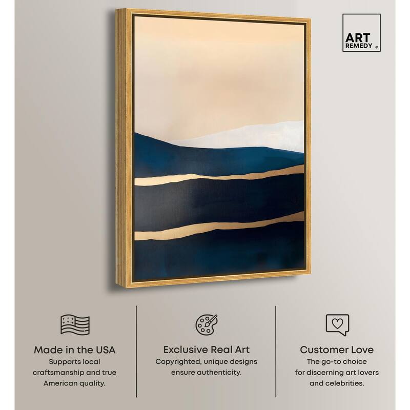 Golden Seam II Canvas by Art Remedy