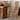 Luan Suar Wood Dining Chair - Handcrafted Solid Wood Seat with Mosaic Backrest Inlay, Rustic Modern Accent Chair