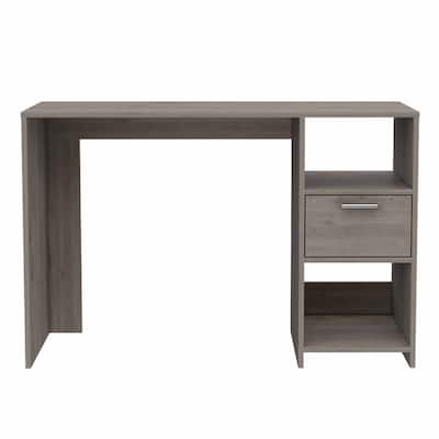 Modern Computer Desk – 43" Rectangular MDF Office Table with Drawer, Matte Finish