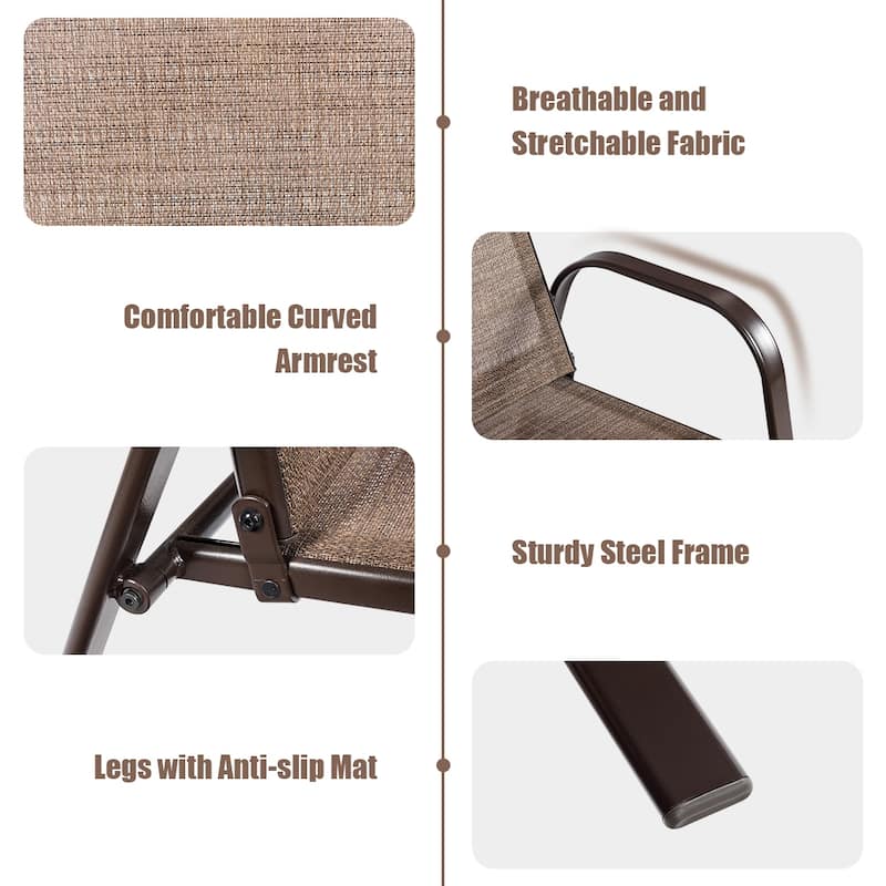 Costway 4PCS Patio Chairs Garden Deck Yard with Armrest - See Details