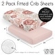preview thumbnail 6 of 4, Sweet Jojo Designs Boho Shabby Chic Floral Girl 2 Pack Fitted Crib Sheets Solid Pink Ivory Bohemian Vintage Watercolor Nature