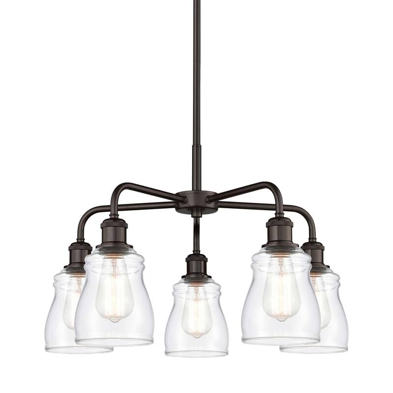 Innovations Lighting 516-5CR-15-23 Ellery Chandelier Ellery 5 Light - Oil Rubbed Bronze / Clear