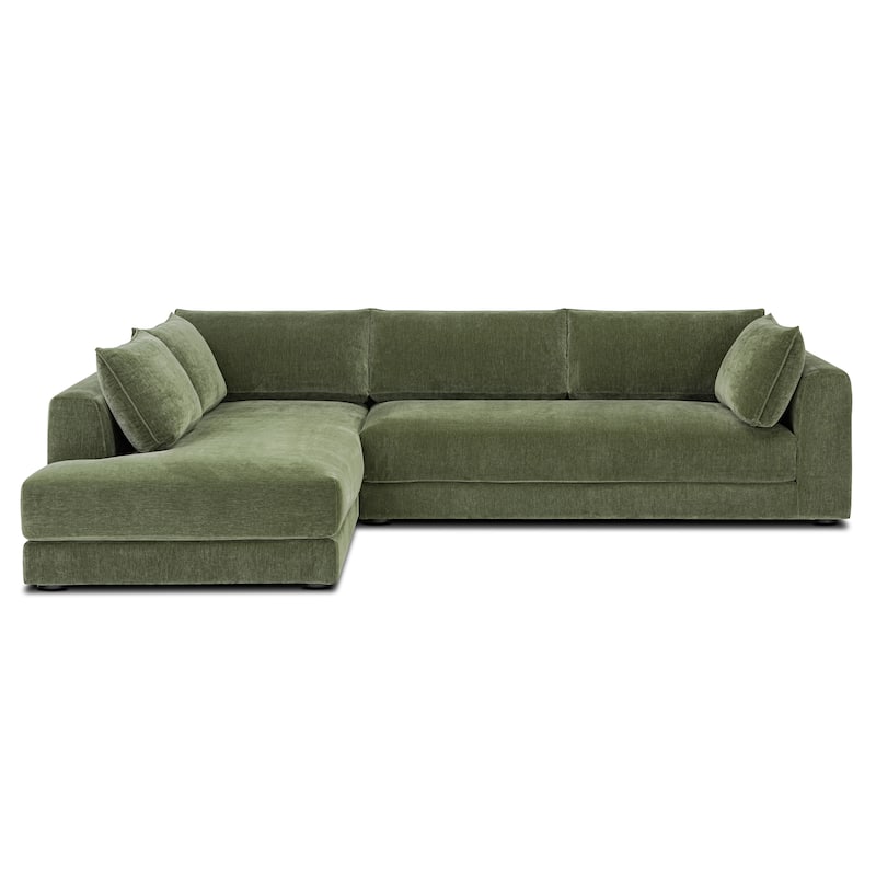 Poly and Bark Marcel Corner Sectional - Left Facing - Sagano Green