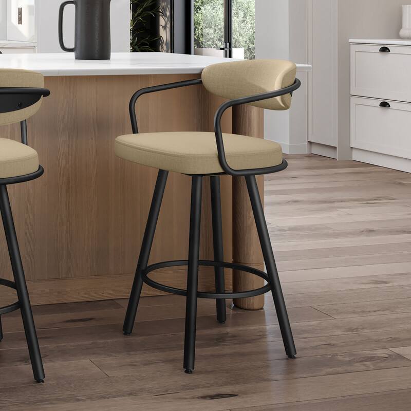 Amisco Ernesto Swivel Counter and Bar Stool with Arms