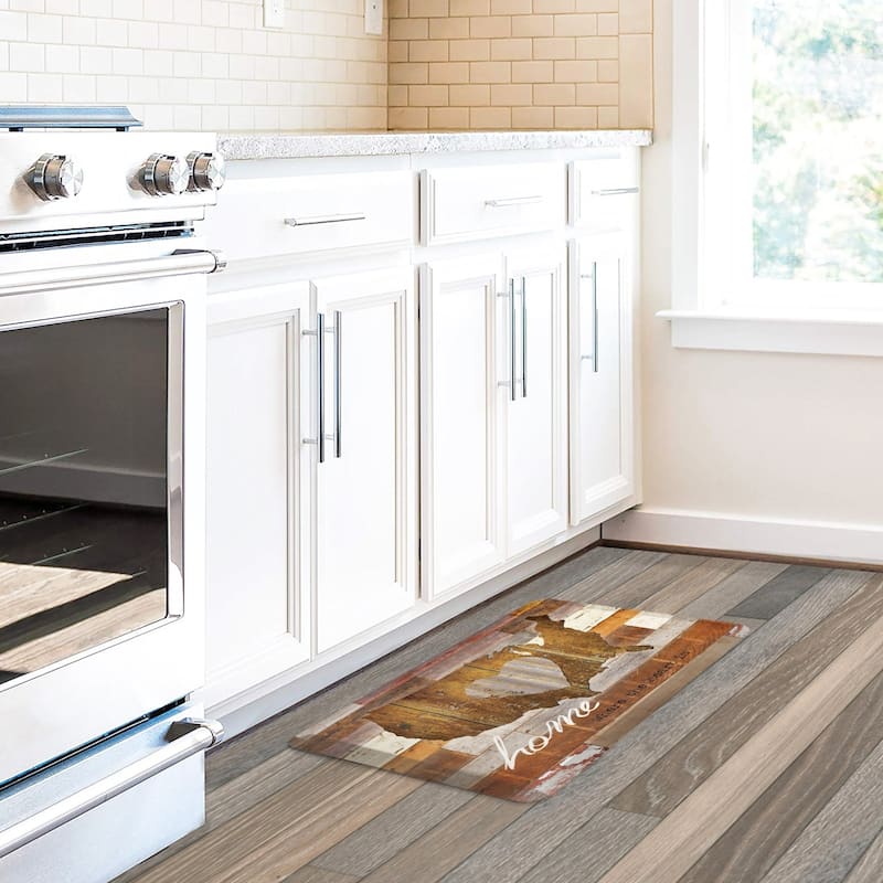 Laural Home Land that I Love 20" x 30" Kitchen Mat - 20" x 30" - 20" x 30" - Brown