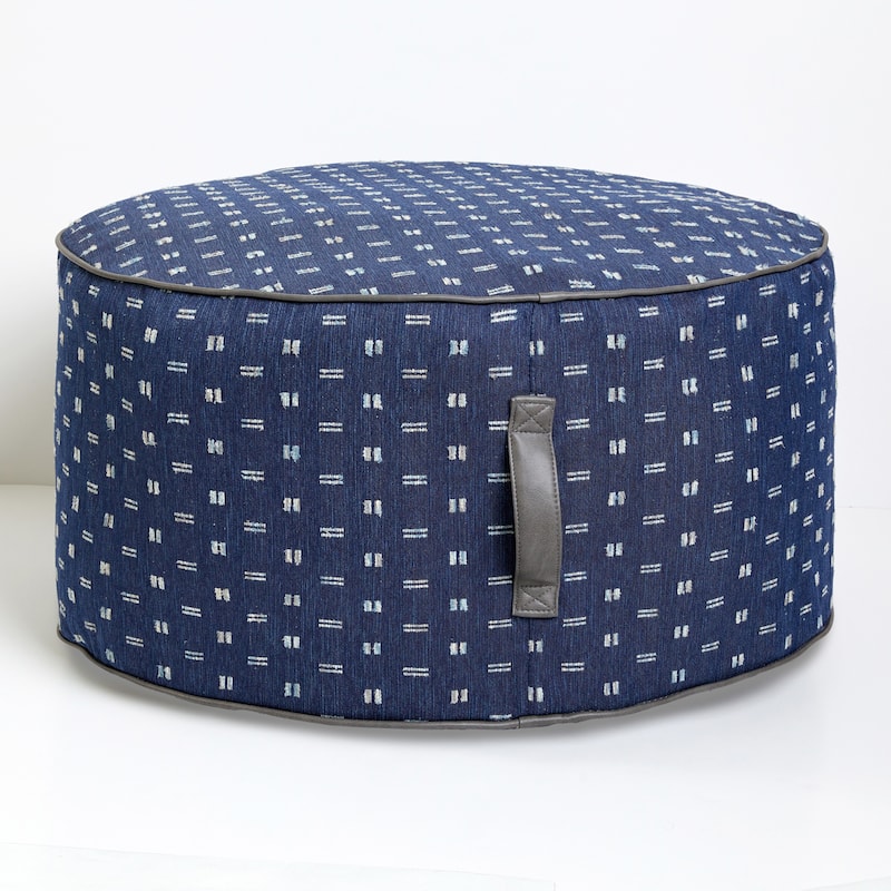 Sorra Home Indoor Bean Pouf - Zisper Denim
