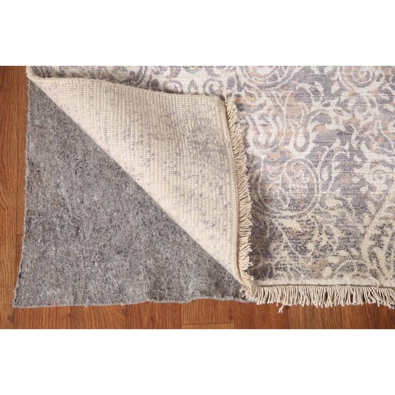 Striped Abstract Accent Rug Hand-Knotted Oriental Wool Carpet - 3'10"x 5'10"