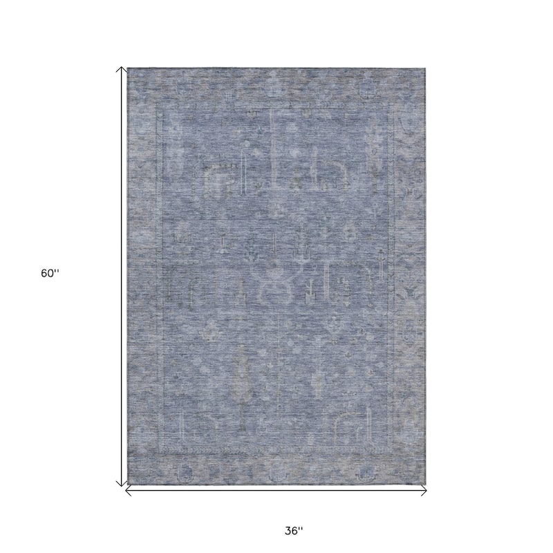 HomeRoots Oriental Traditional Rectangle Outdoor Rug