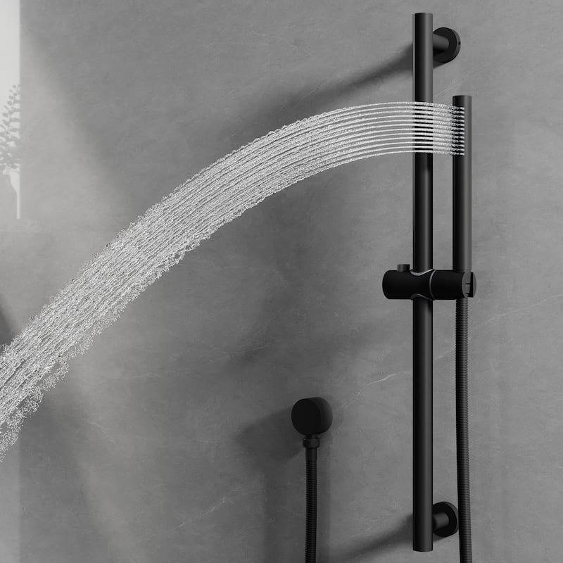 3-Function Shower System With 10" Ultra-Thin Round Shower Head,Body Jets And Hand Shower(Valve Included)