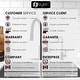 preview thumbnail 16 of 15, STYLISH Matte Black Pull Down Kitchen Faucet with Cold Water Tap and Deck Plate - Matte Black