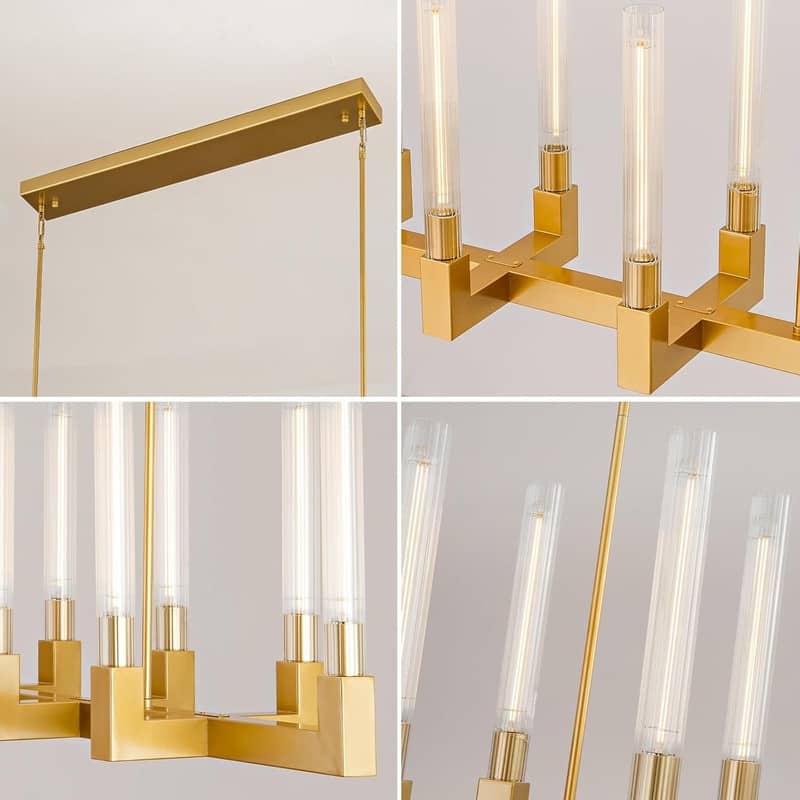 KAYLA 68-Inch 12-Light Modern Chandelier - 61in