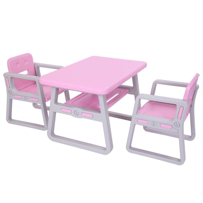 pink table and chairs for toddlers