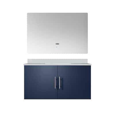 36-inch Bathroom Vanity with Marble Top, Soft Close Features,and Mirror -Scratch & Stain Resistant Countertop