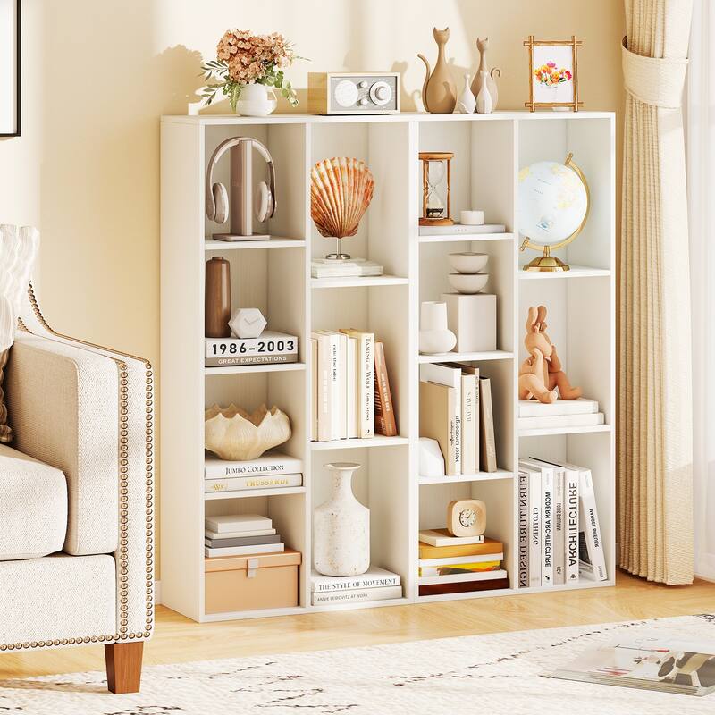 Gymax 2PCS 7-Cube Bookcase w/7 Compartments 2 Anti-tipping Kits for