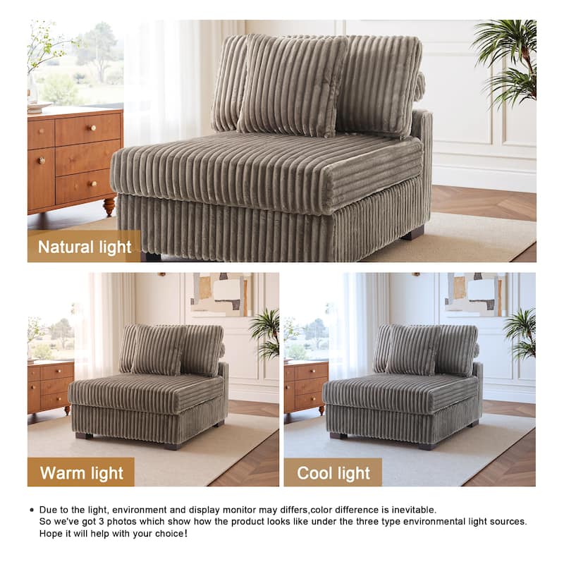 Cotton Flannel Armchair Sofa Corner Chairs for Living Room