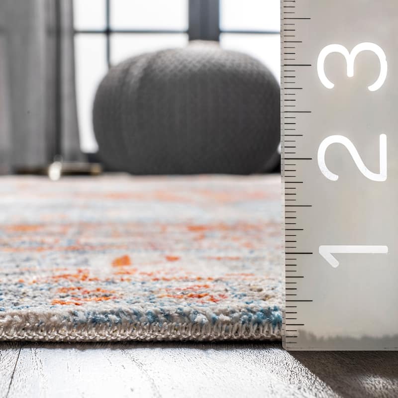 Nuloom Farley Medallion Fringe Area Rug