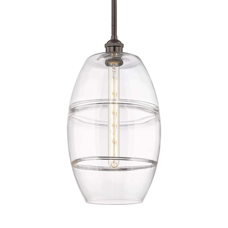 Innovations Lighting 616-1S 18 10 Vaz Pendant Vaz 10" Wide Mini - Oil Rubbed Bronze / Clear