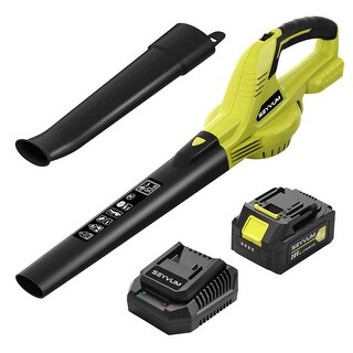Cordless Leaf Blower, 20V Battery Leaf Blower w/2 Tubes, 2 Speed