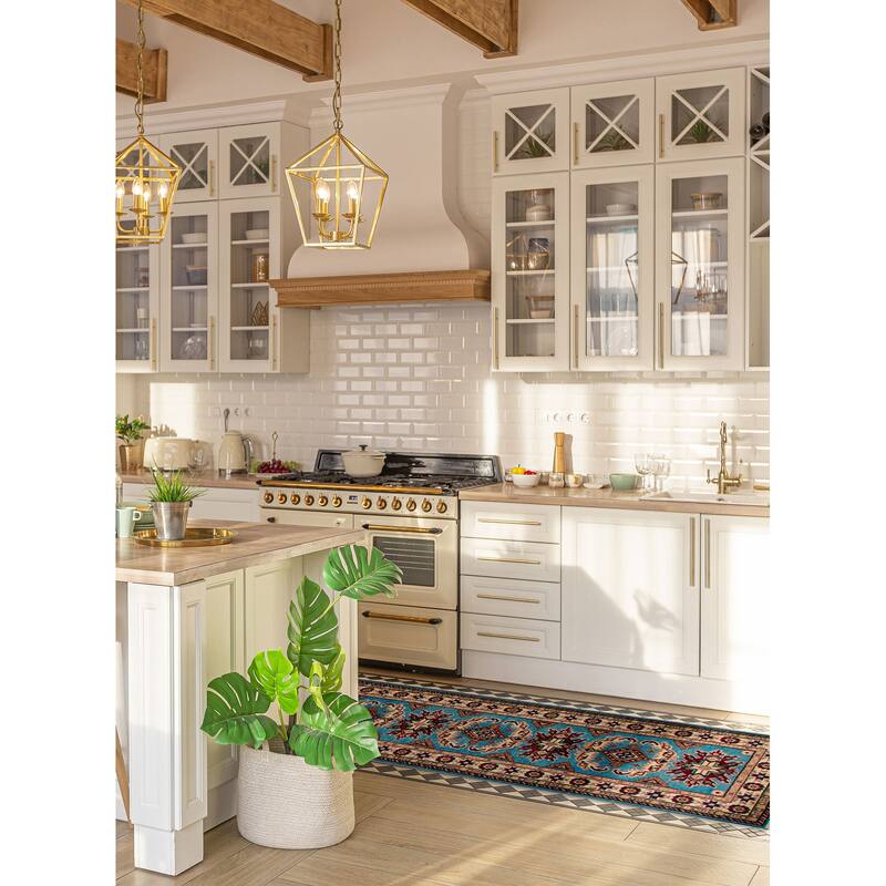 ECARPETGALLERY Hand-knotted Uzbek Ghazni Sky Blue Wool Rug - 2'9 x 9'7