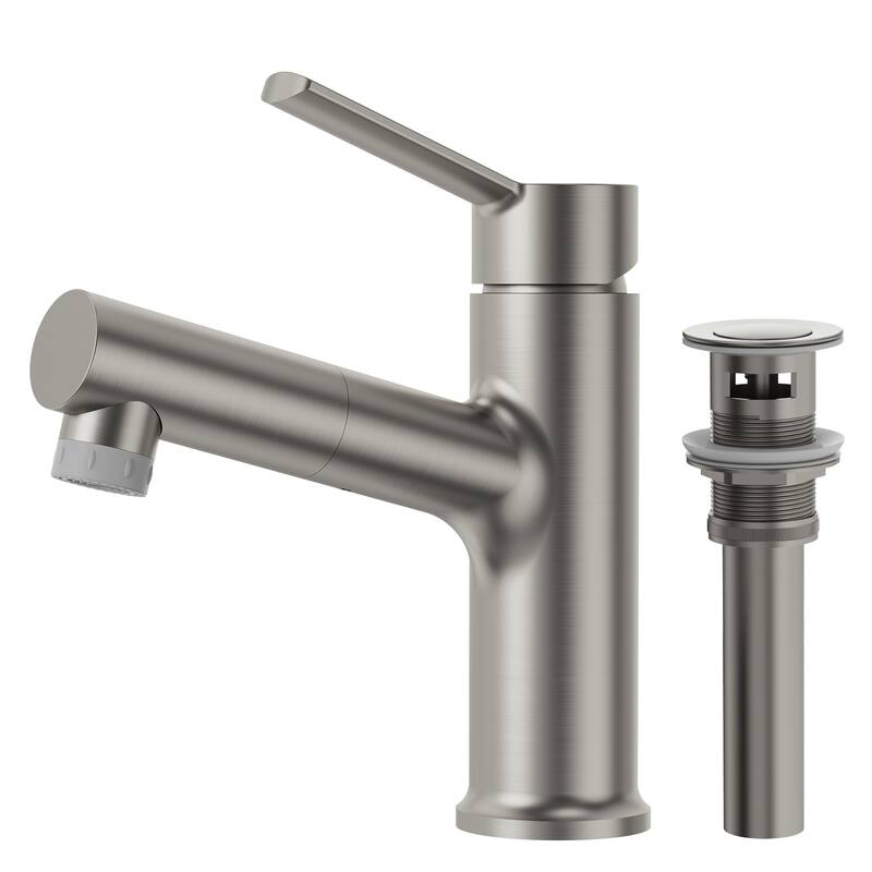 Single Handle Single Hole Bathroom Faucet with Pop‑Up Drain
