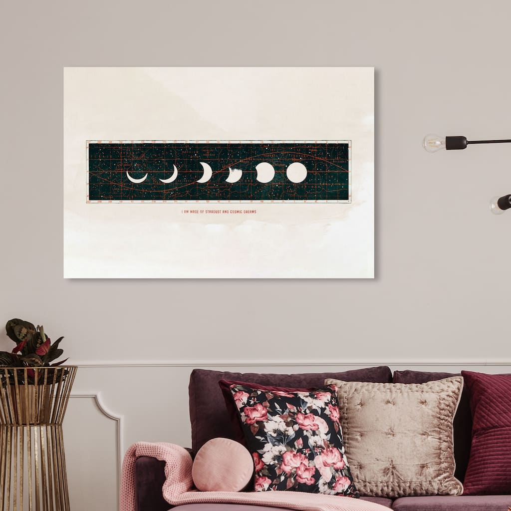 Wynwood Studio 'Made of Stardust' Astronomy and Space Wall Art Canvas Print Moons - Black, White