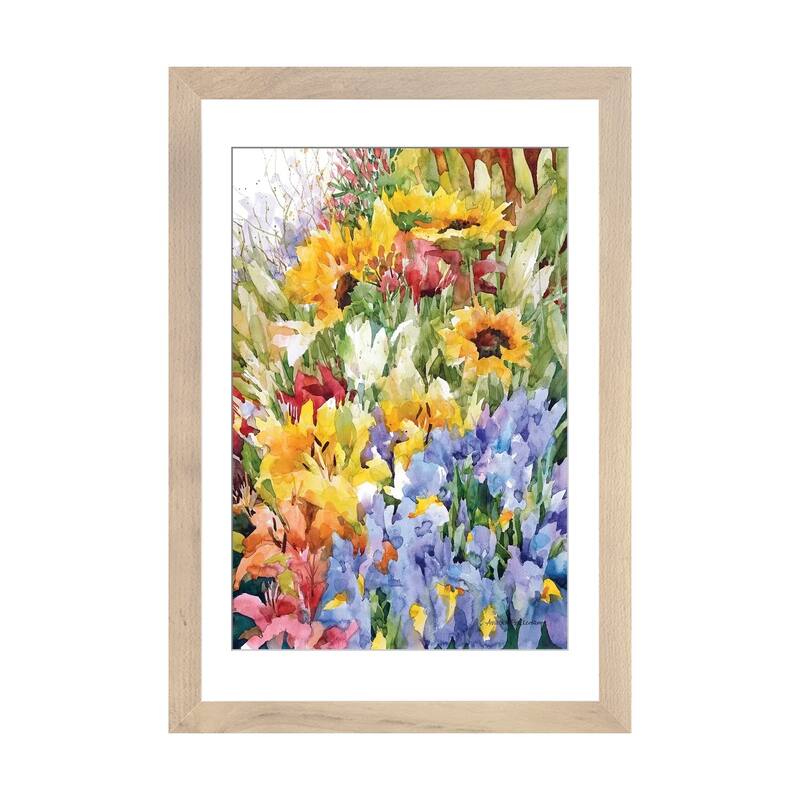 iCanvas "Flower Power" by Annelein Beukenkamp - Natural - 32x24x1