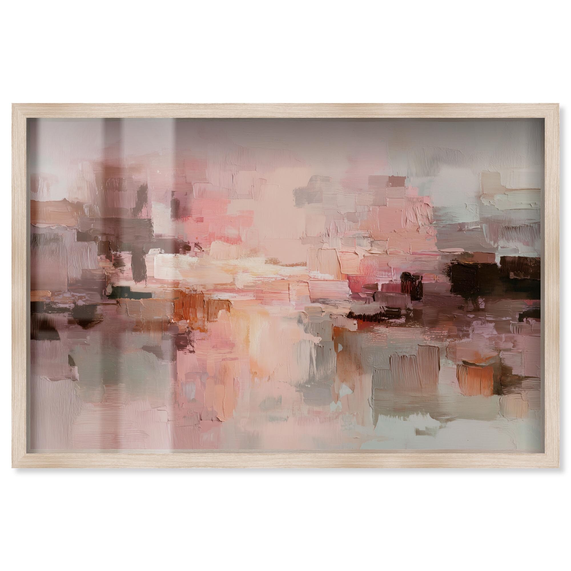 Creamy Rose Palette IV Pink Wall Art Shadowbox Print by Art Remedy