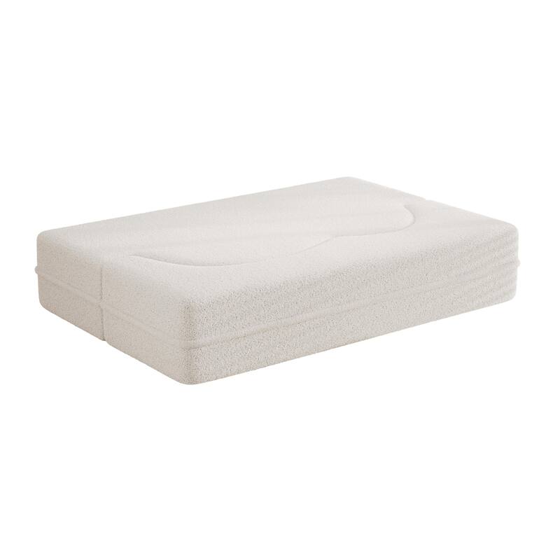 Teddy Fabric Floor Sofa with 2 Pillows