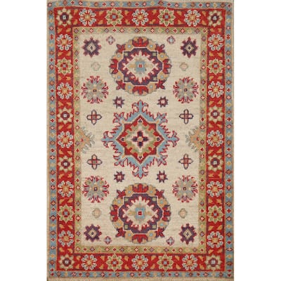 Geometric Kazak Oriental Rug Handmade Wool Carpet - 2'0"x 3'0"