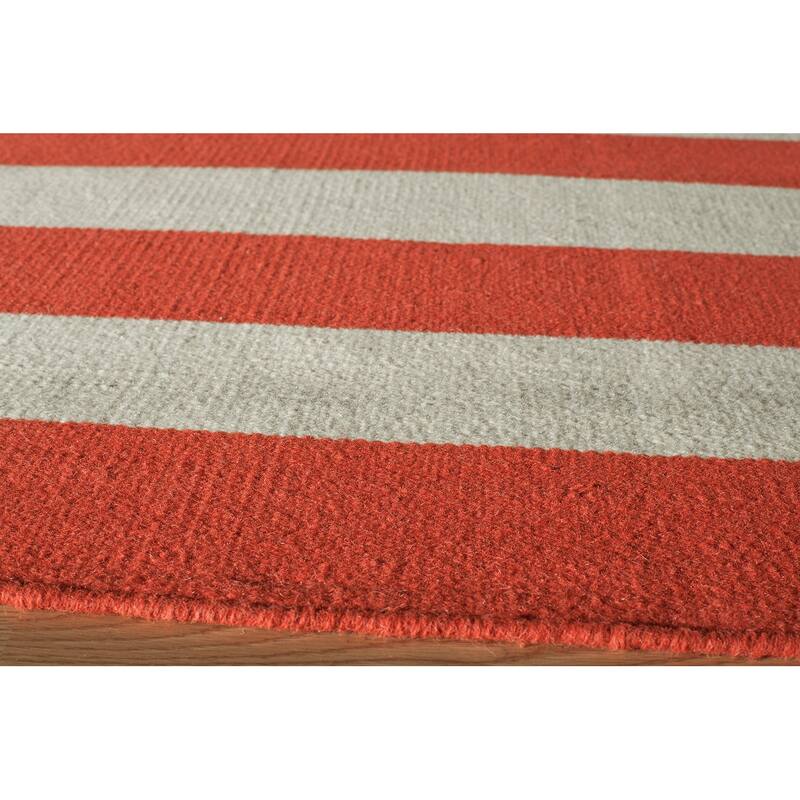 Momeni Laguna Hand Woven Wool Contemporary Striped Area Rug