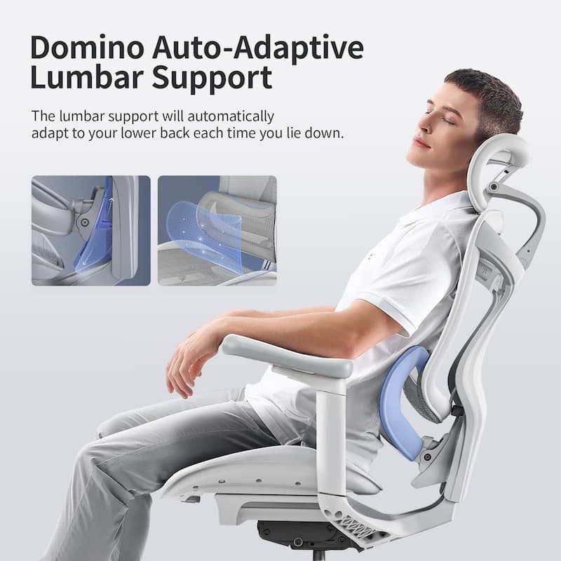 SIHOO Ergonomic Ofiice Chair Doro-C300, Auto-Adaptive Lumbar Support, and 3D Linkage Armrests, Black - 78*70*125