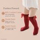 preview thumbnail 3 of 6, CozyWay Toddler Knee High, Bow style, Black/White/Gray/Pink/Red - 5 pair