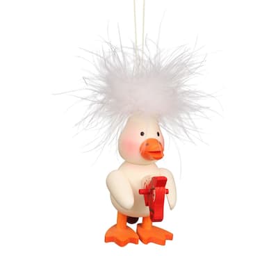3" Christian Ulbricht Ducky Easter Ornament with Rocking Horse